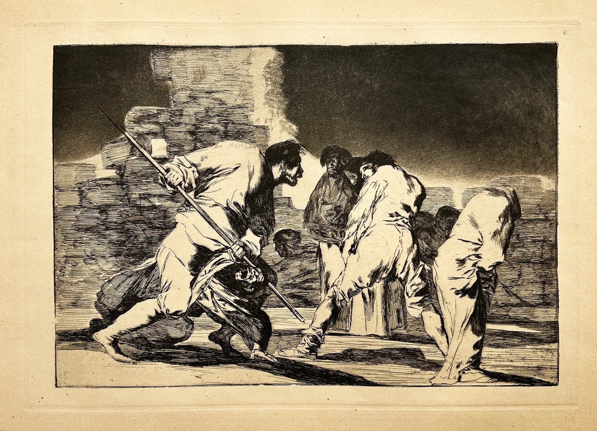 GOYA Disparate furioso (Furieuse sottise). Gravure. Série de Los Proverbios.