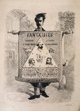 Charger l'image dans la galerie, D'après Paul MALENSON - Page de titre pour "Fantaisies" gravées à l'eau-forte d'après P. Malenson par H. Valentin et E. Lebrun. 1851. Eau-forte gravée par Henry Auguste Valentin