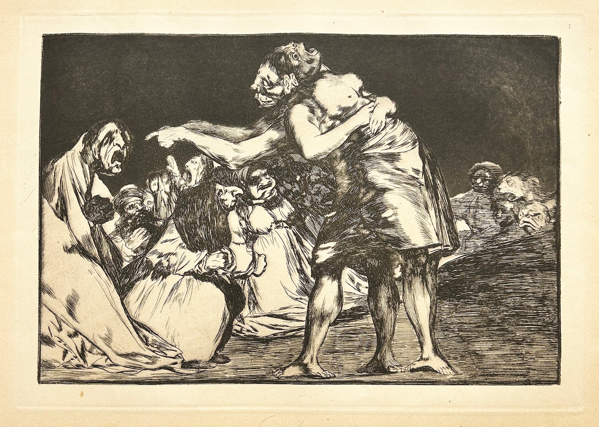 GOYA Disparate matrimonial (Extravagance matrimoniale). Gravure. Série de Los Proverbios