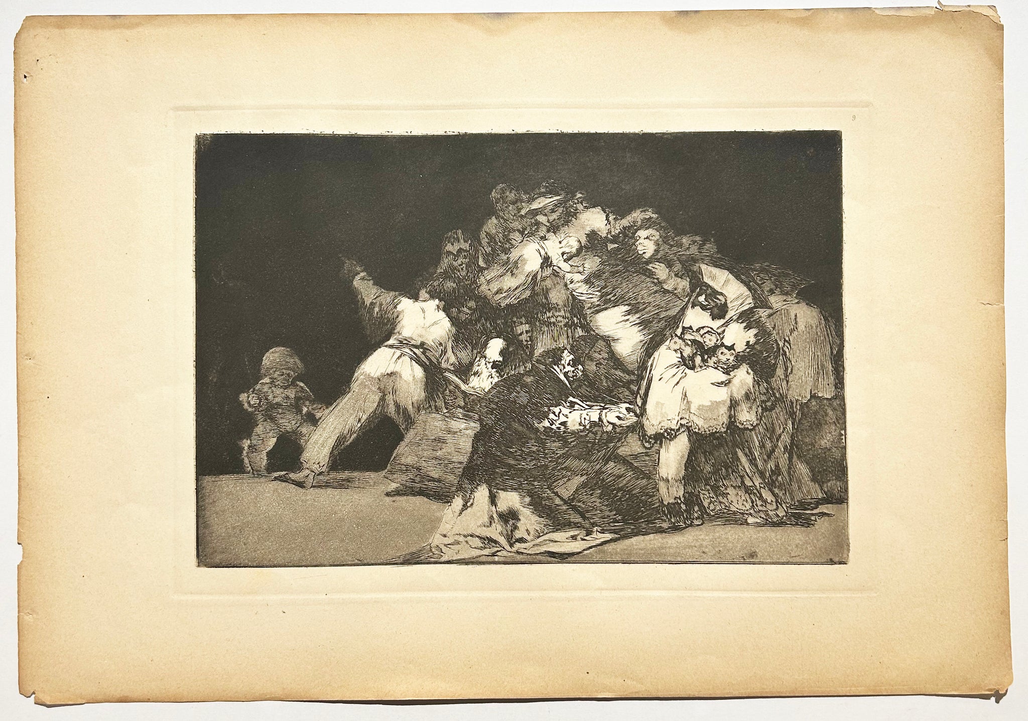 Disparate general (Sottise générale). Unas de gato y habito de beato.  1815-1824.