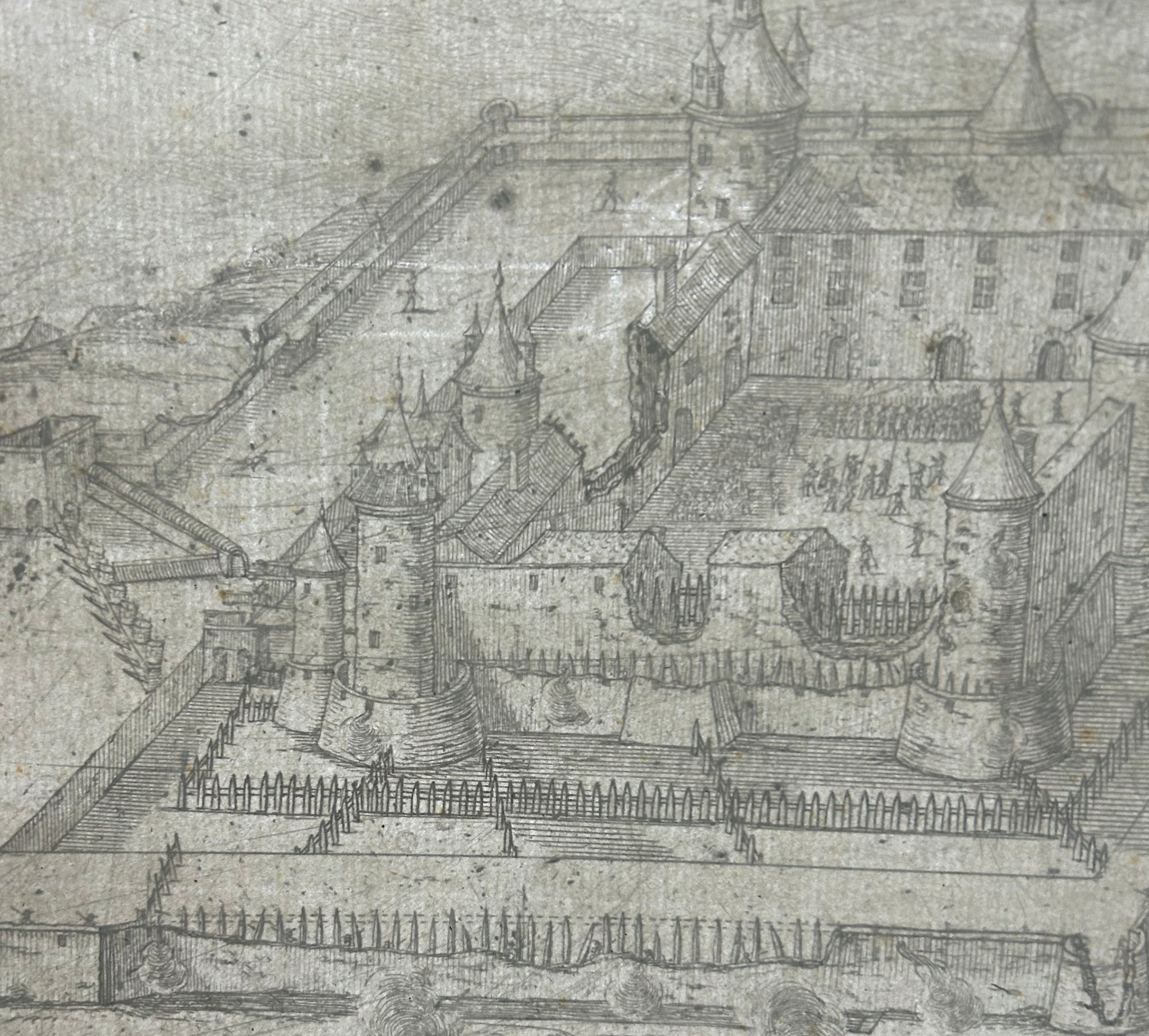 Plan du Chasteau de Moyen ancienement dit Quiquengrogne basti l'an 1441, assiègé par Monseigneur du Hallier, Gouverneur des Duchés de Lorraine et de Bar, l'an 1639.