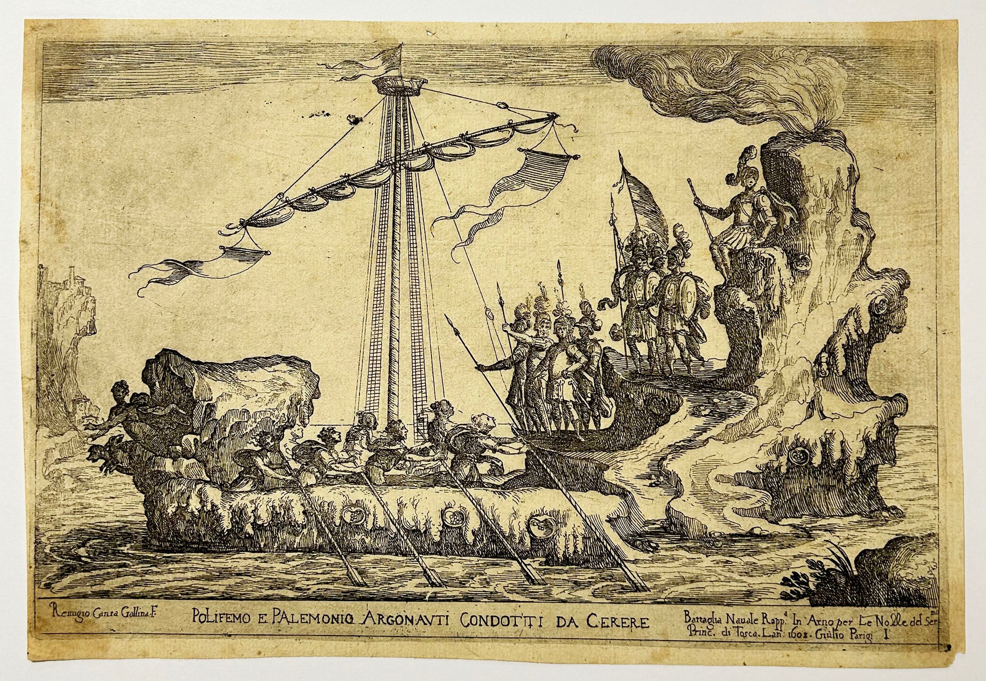 Polifemo e Palemonio argonauti condotti da Cerere. 1608.