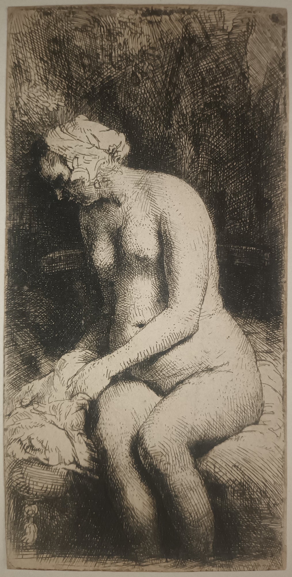 Femme nue, les pieds dans l'eau, 1658.