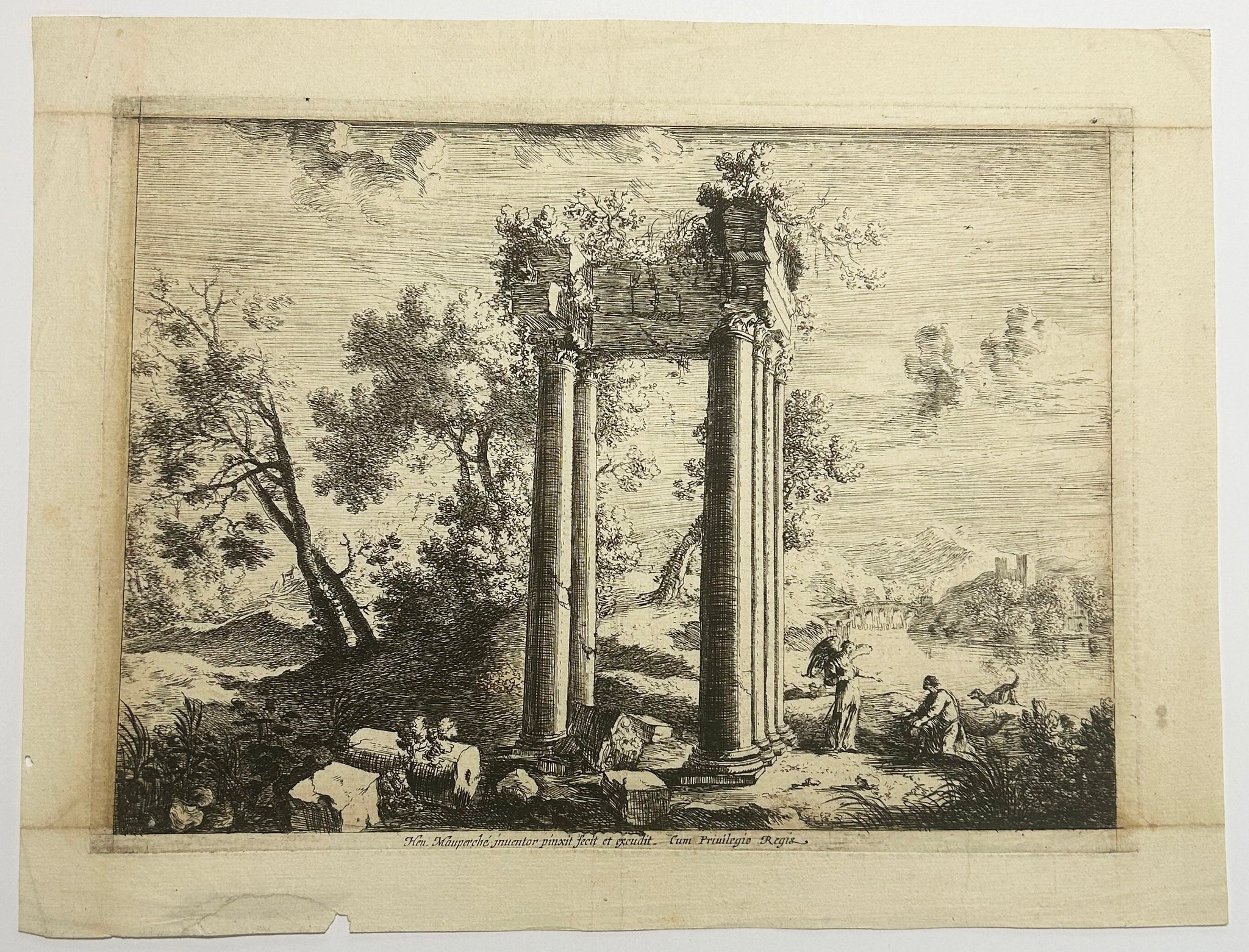 Tobie offrant le poisson à l'Ange.  c.1645.