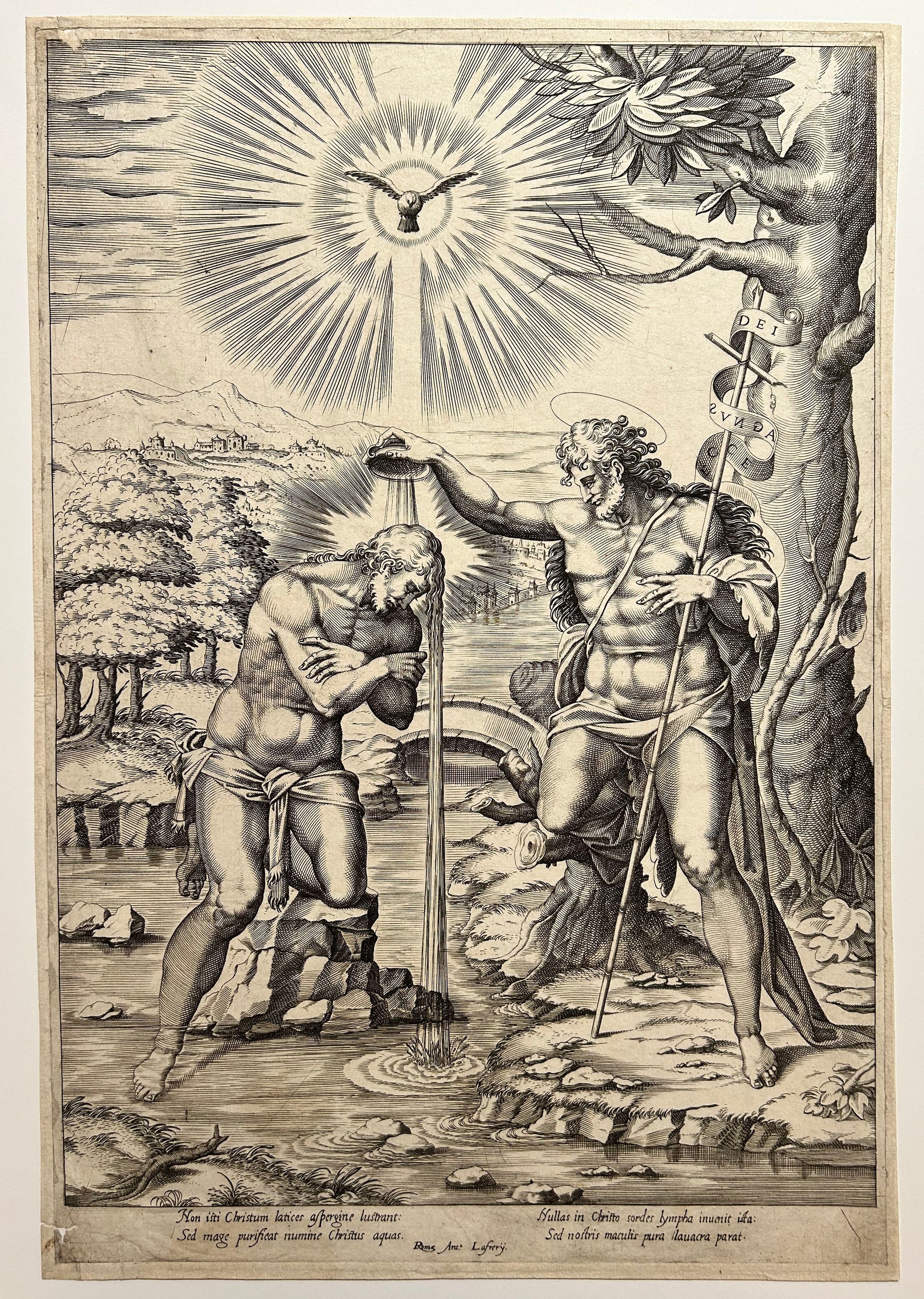 Publié par Antonio LAFRERY - Le baptême du Christ. Eau-forte et burin.