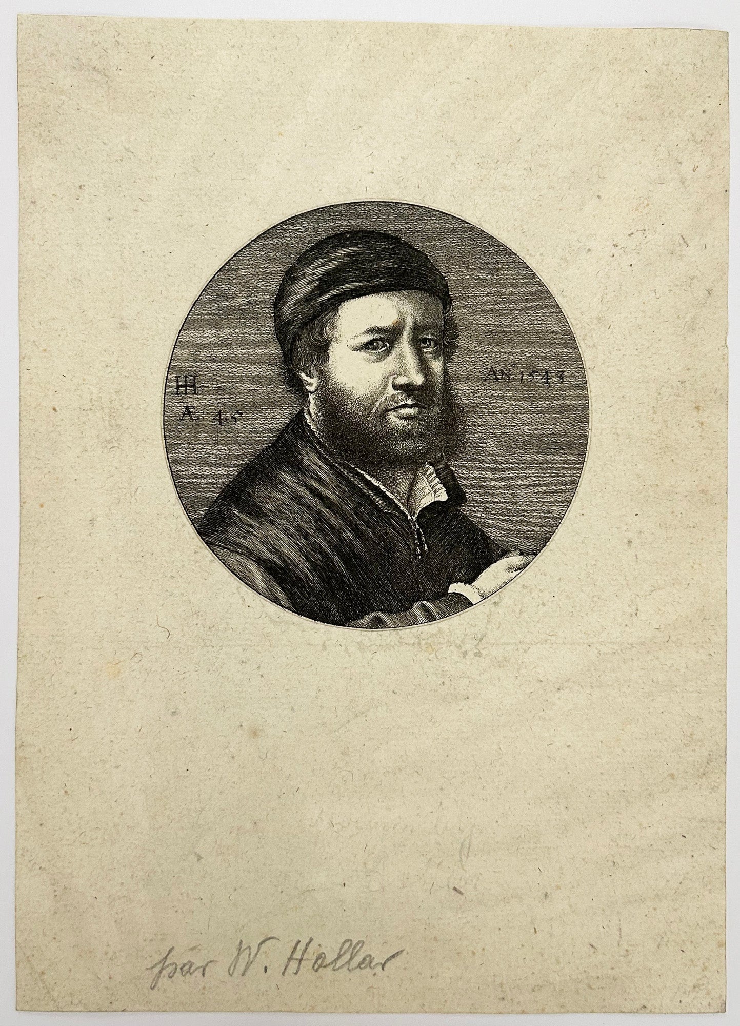 Portrait de Hans Holbein, peintre et graveur (c.1497†1543).  1647.