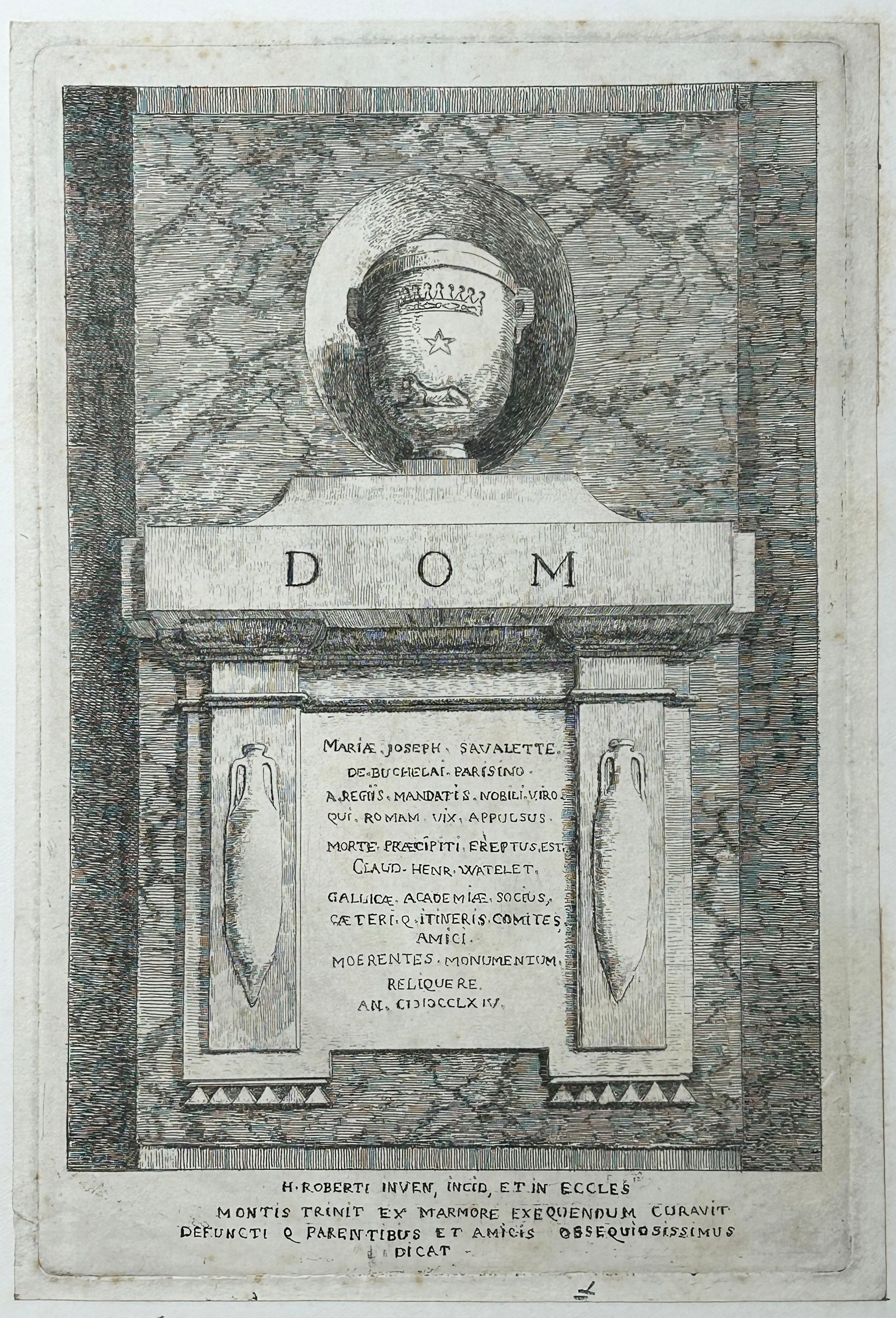 Le Tombeau de M. de Buchelai.  1764.