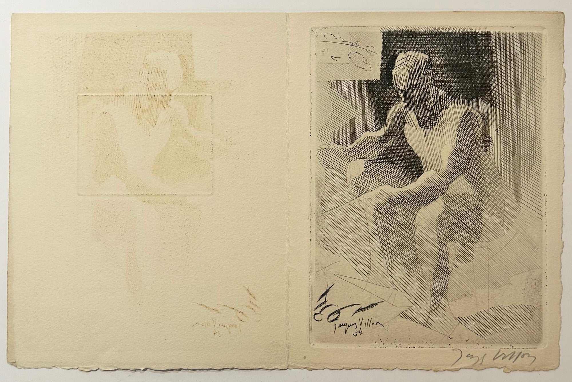 Le peintre décorateur. Carte de vœux. 1934.