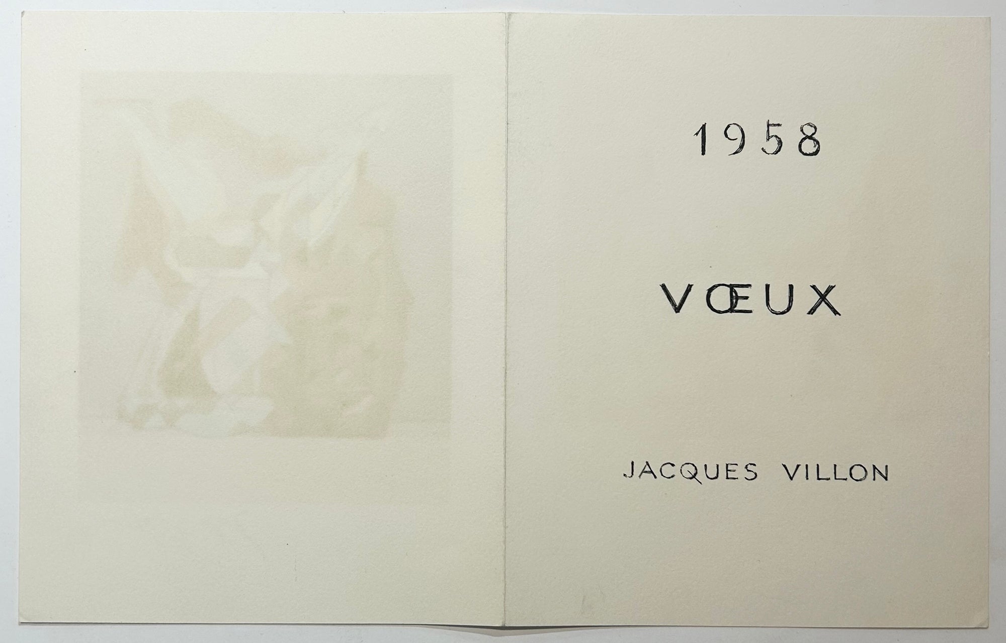 Acrobate. Carte de vœux. 1958.