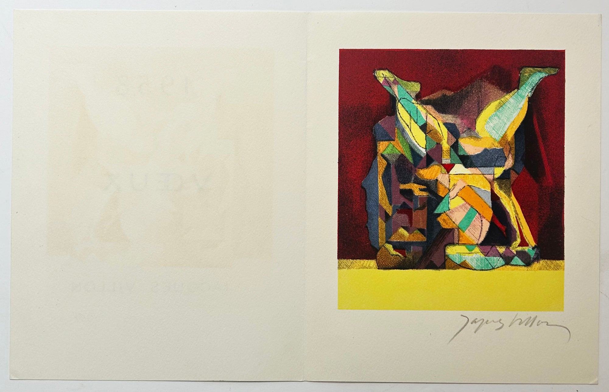 Acrobate. Carte de vœux. 1958.