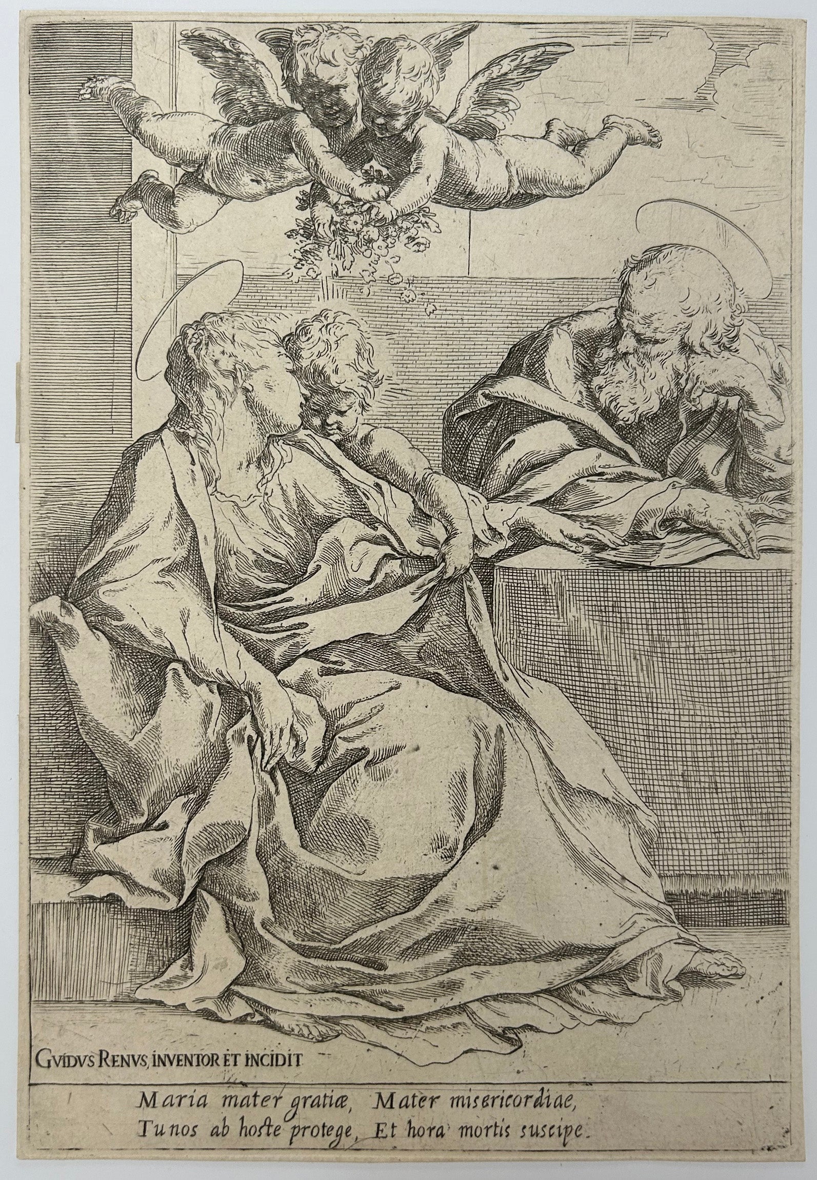 La Sainte Famille avec deux anges. Seconde planche.