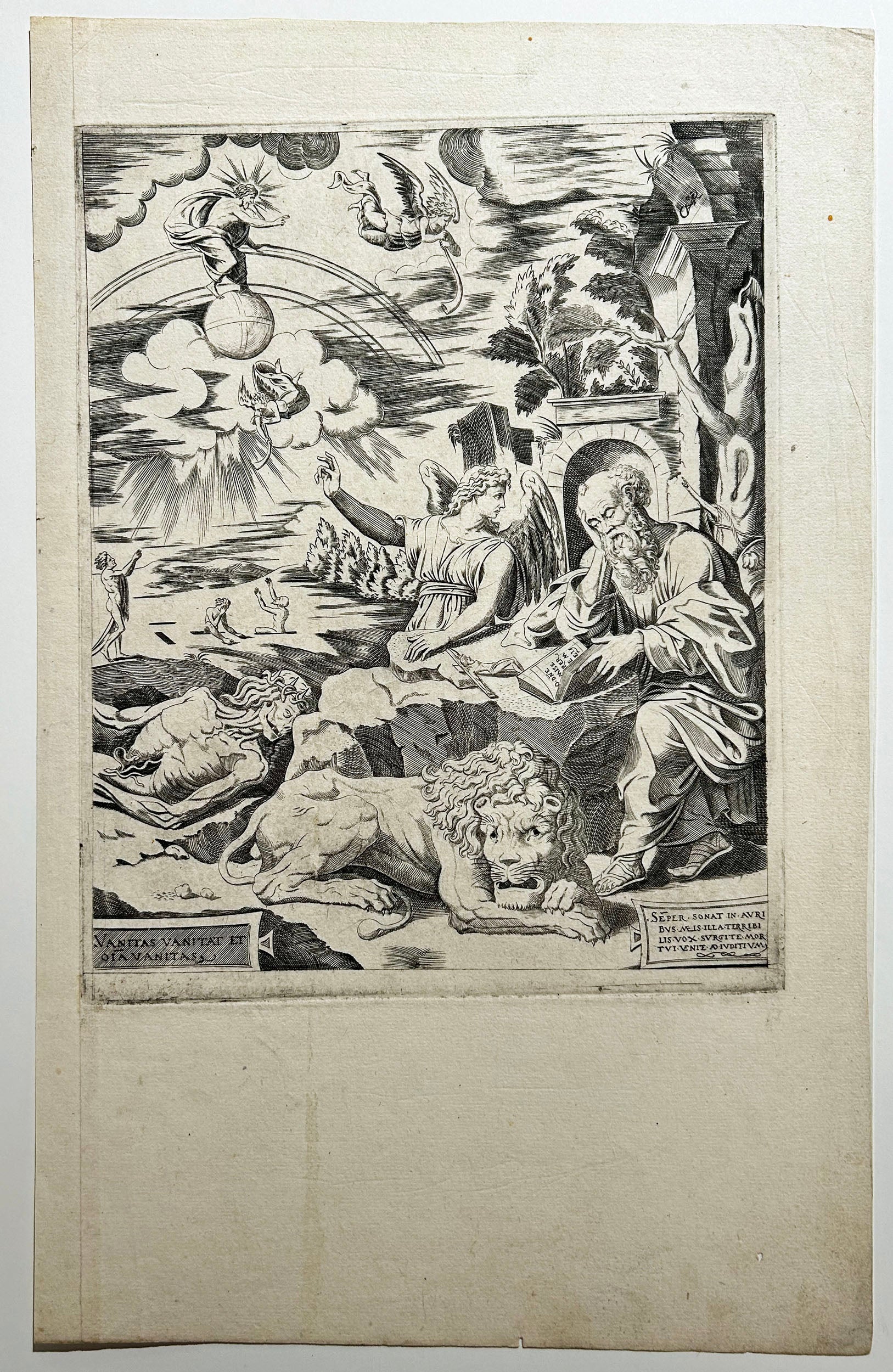 Saint Jérôme en méditation.
