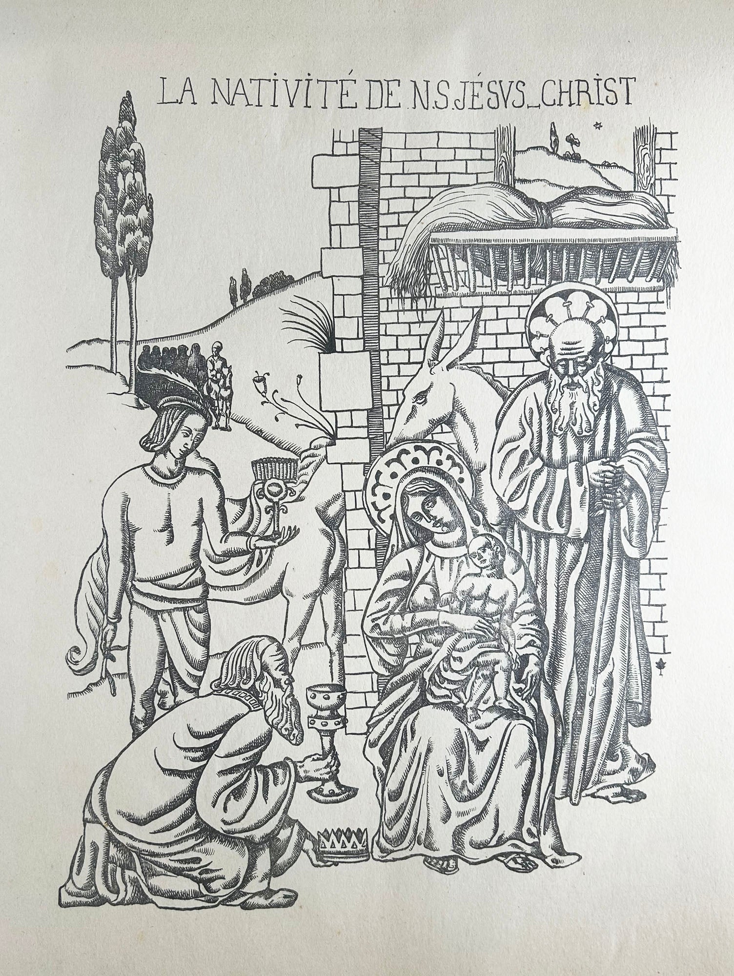 Emile BERNARD - La Nativité de N. S. Jésus-Christ. 1895. Lithographie originale.