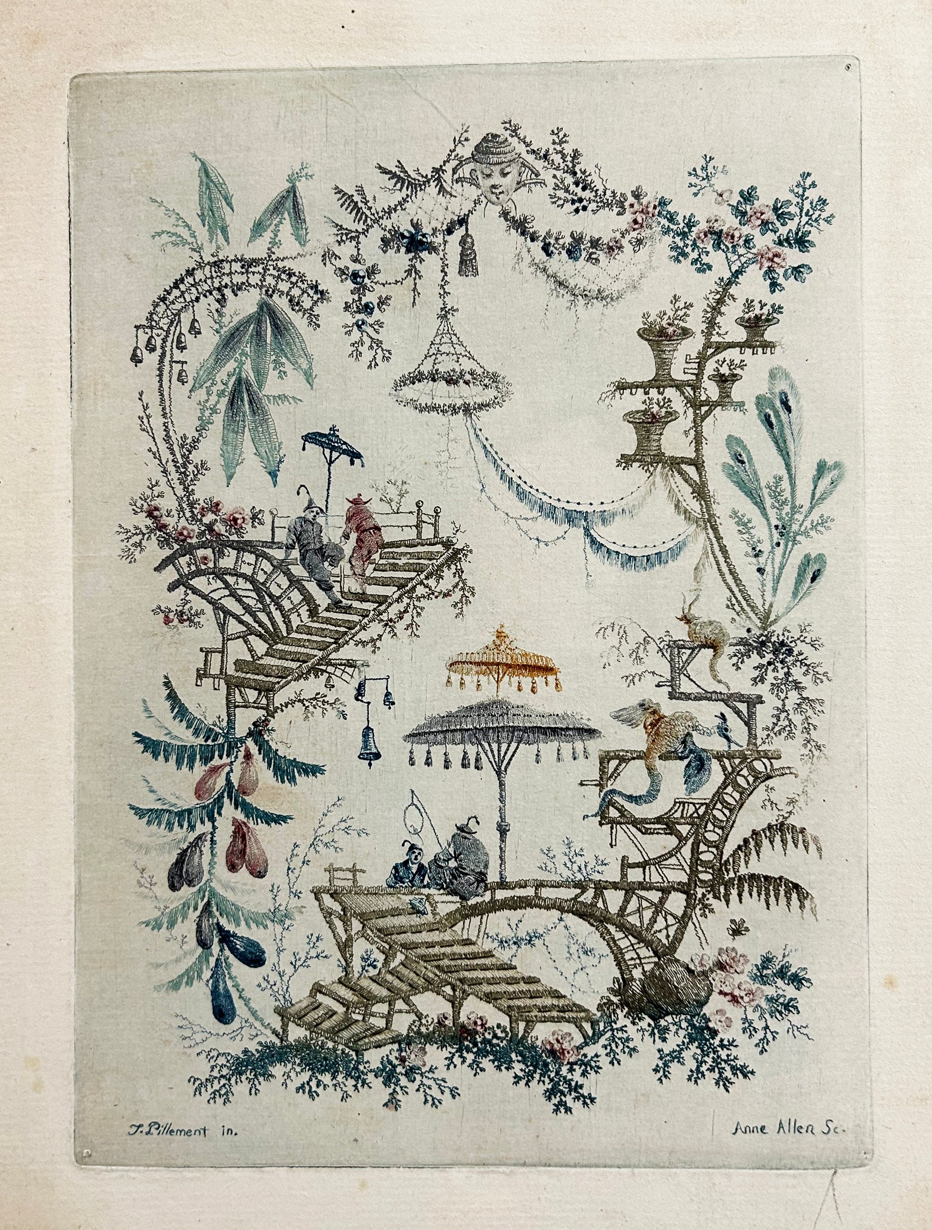 Arabesque avec un double parasol. Vers 1795.
