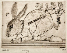 Charger l'image dans la galerie, MOREH Mordecaï - Métamorphose d'un enfant. Gravure originale à l'eau-forte et pointe sèche, signée.