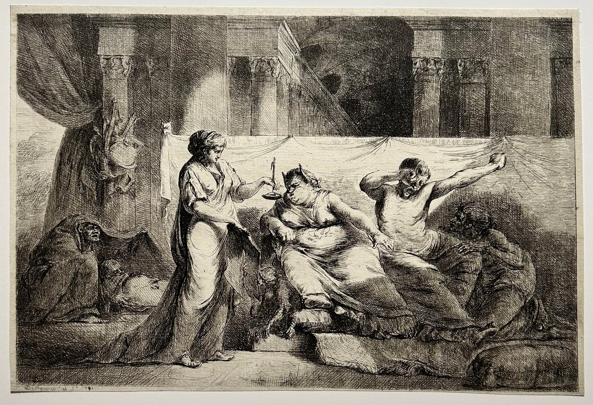 Dominique Vivant DENON - La Philosophie apportant la lumière à l'Ignorance. 1791. Gravure.