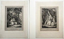 Charger l'image dans la galerie, Etienne Claude VOYSARD - La morale inutile & Le don intéressé. Paire de gravures. Eau-forte et burin d'après les tableaux d'Antoine Borel (Paris 1743 † 1810).
