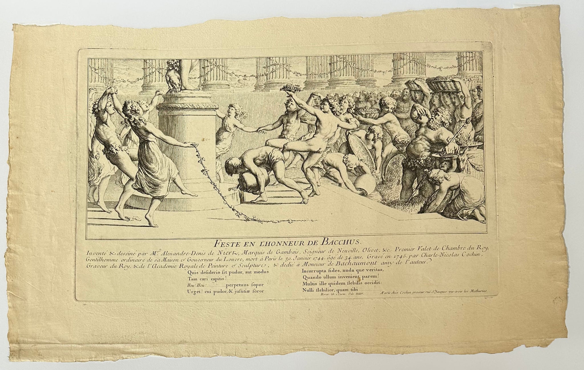 Feste en l'honneur de Bacchus. 1745.