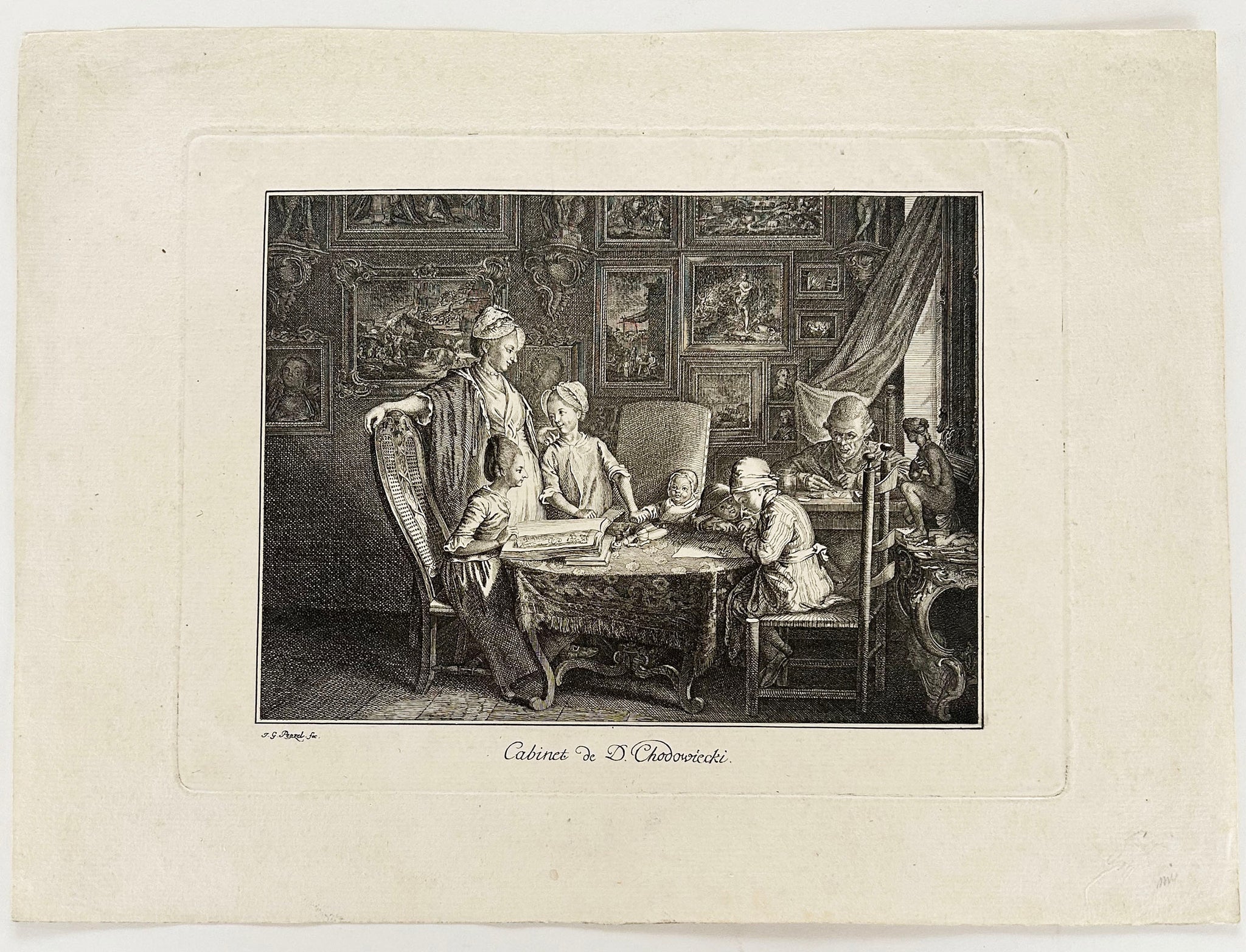 Cabinet de D. Chodowiecki (L'artiste et sa famille).  c.1771.