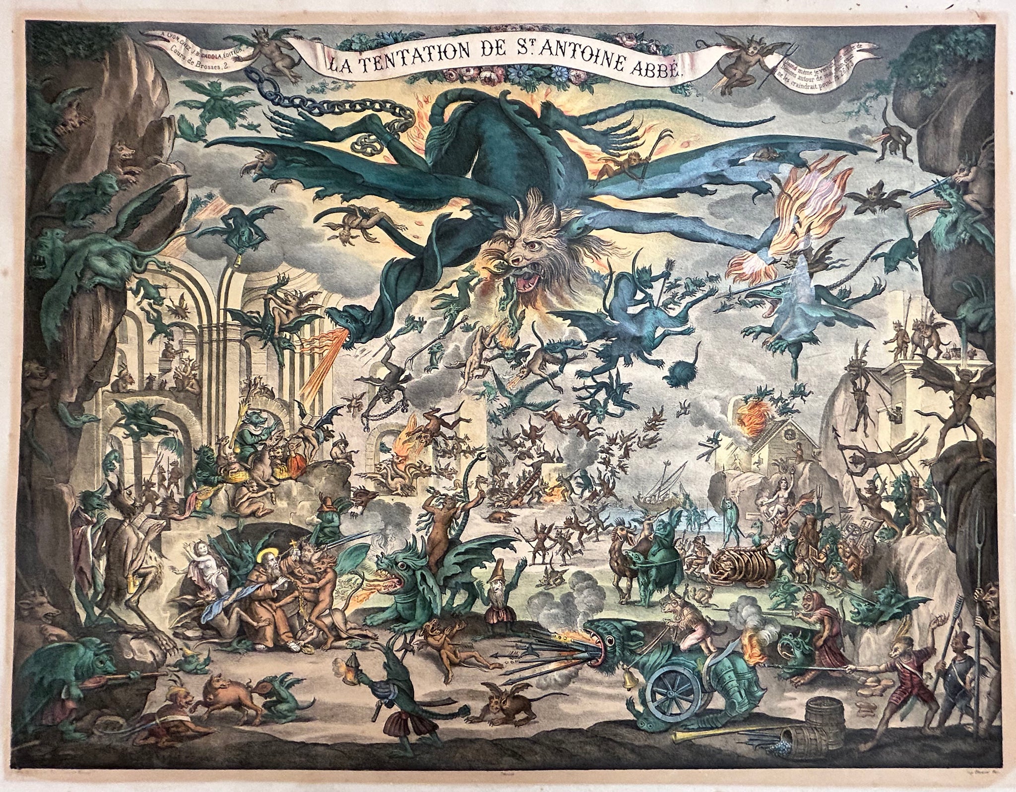 La Tentation de Saint Antoine. 2ème moitié du 19ème.