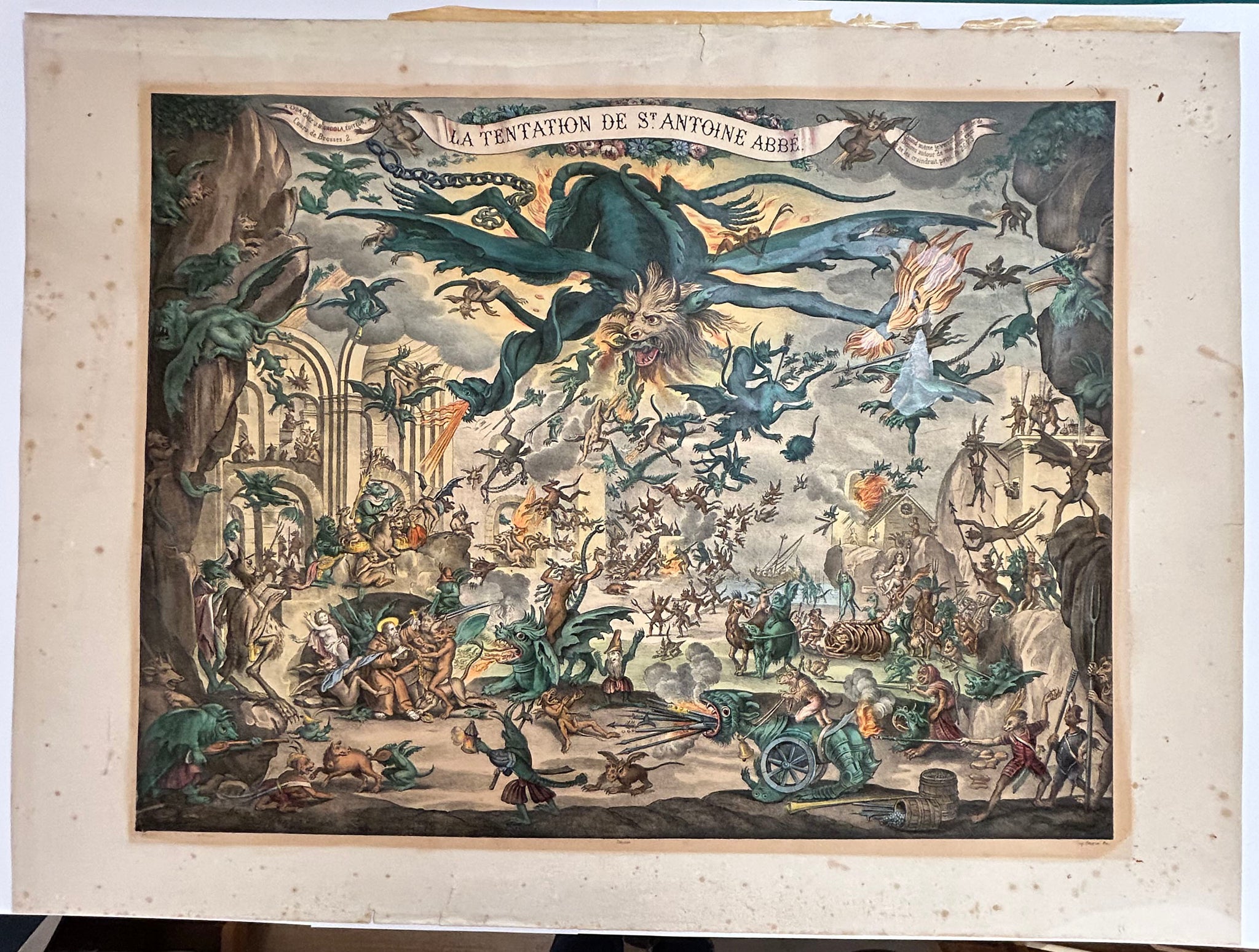 La Tentation de Saint Antoine. 2ème moitié du 19ème.