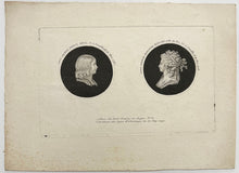Charger l'image dans la galerie, Louis Charles Prince Royal et Marie Thérèse Charlotte Madame, Fille du Roi, de profil en médaillon. Fin 18ème.