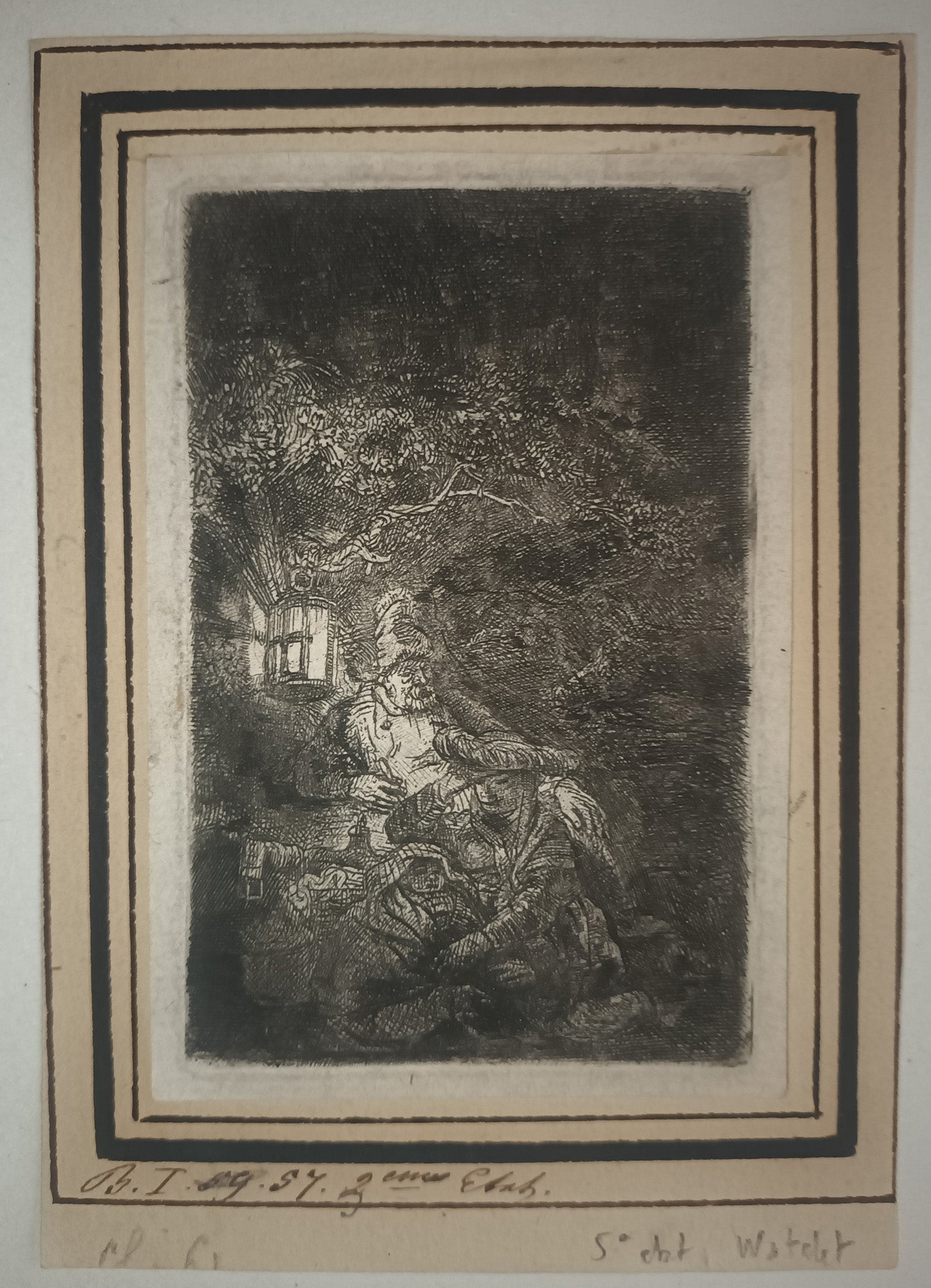 Repos en Égypte, effet de nuit. v. 1644.