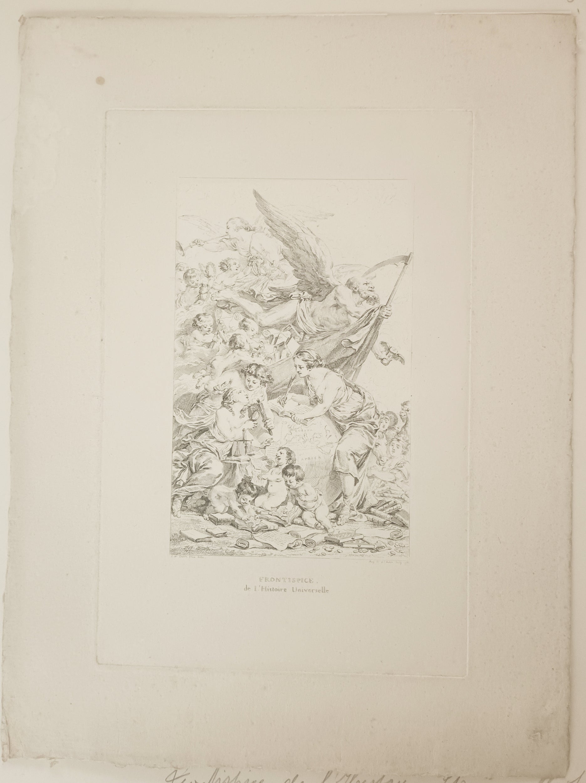 Frontispice de l’Histoire Universelle. 1782.