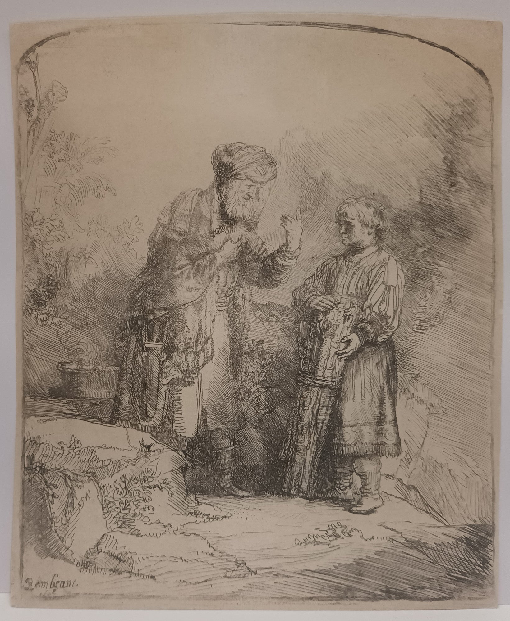 Abraham parlant à Isaac. 1645.