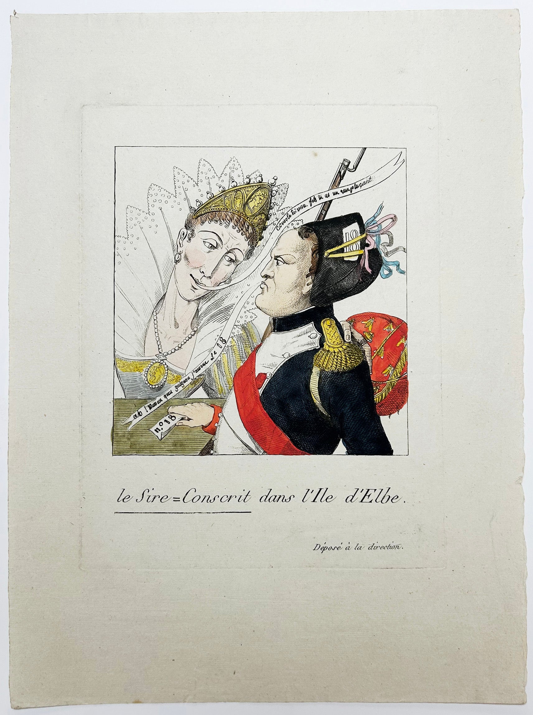 Le Sire=Conscrit dans l'Ile d'Elbe.  1814.