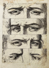 Charger l'image dans la galerie, GARCIA HIDALGO - Yeux et base de nez, regard affligé (Ojos y arranque de nariz, mirada dolorida). 1693. Eau-forte originale.