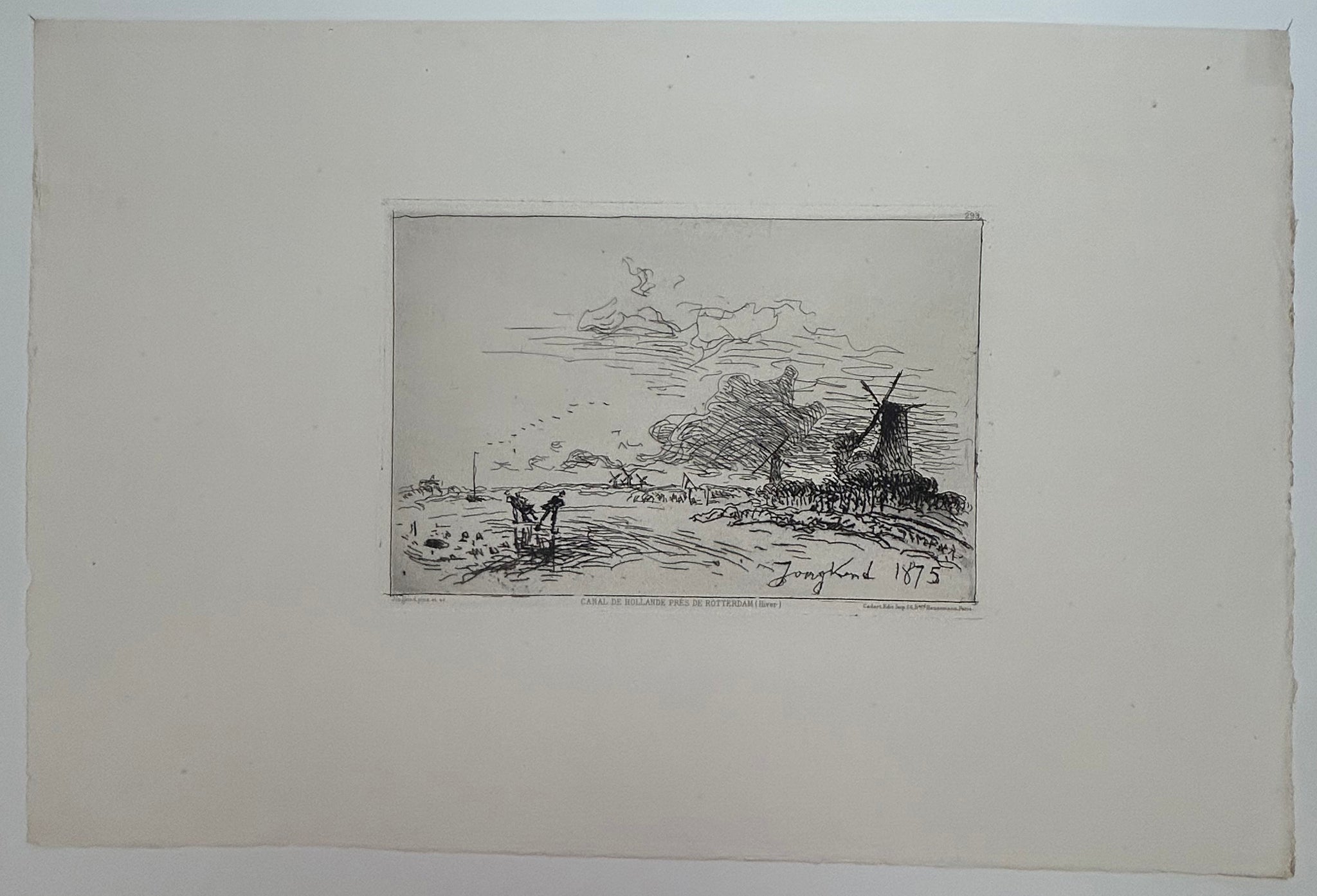 Canal de Hollande, près de Rotterdam (Hiver).  1875.