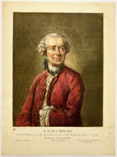 Charger l'image dans la galerie, Portrait de Jean Le Rond d'Alembert ( 1717†1783). "J. Dalembert, de l'Académie Française, de celle des Sciences, de la Société Royale de Londres &c".  1772.
