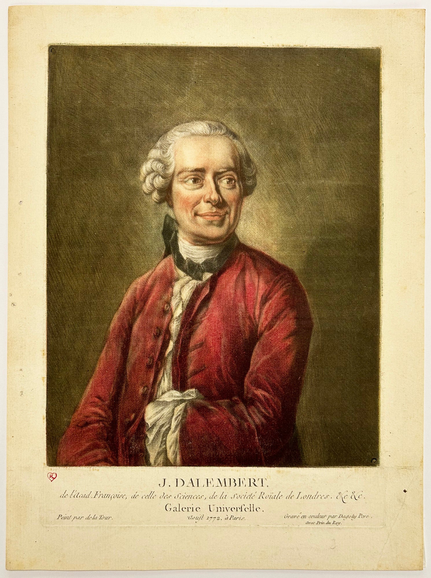 Portrait de Jean Le Rond d'Alembert ( 1717†1783).