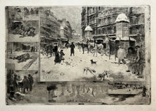 Charger l'image dans la galerie, Félix BUHOT - L'Hiver à Paris ou La Neige à Paris. 1879. Gravure originale à l'eau-forte, roulette et aquatinte.