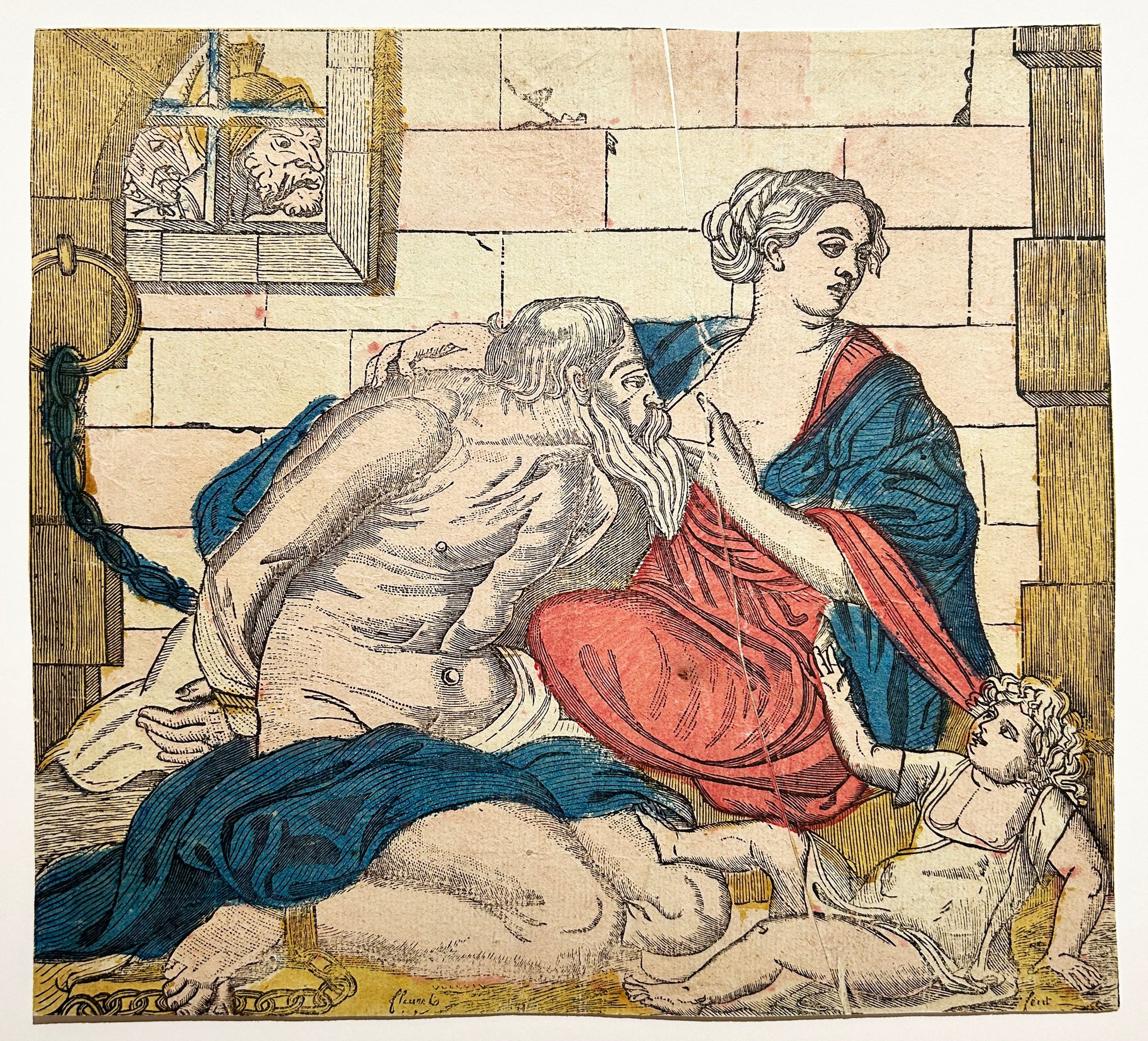 Trait de vertu ou Le triomphe de la piété filiale. Imagerie religieuse du 19ème.