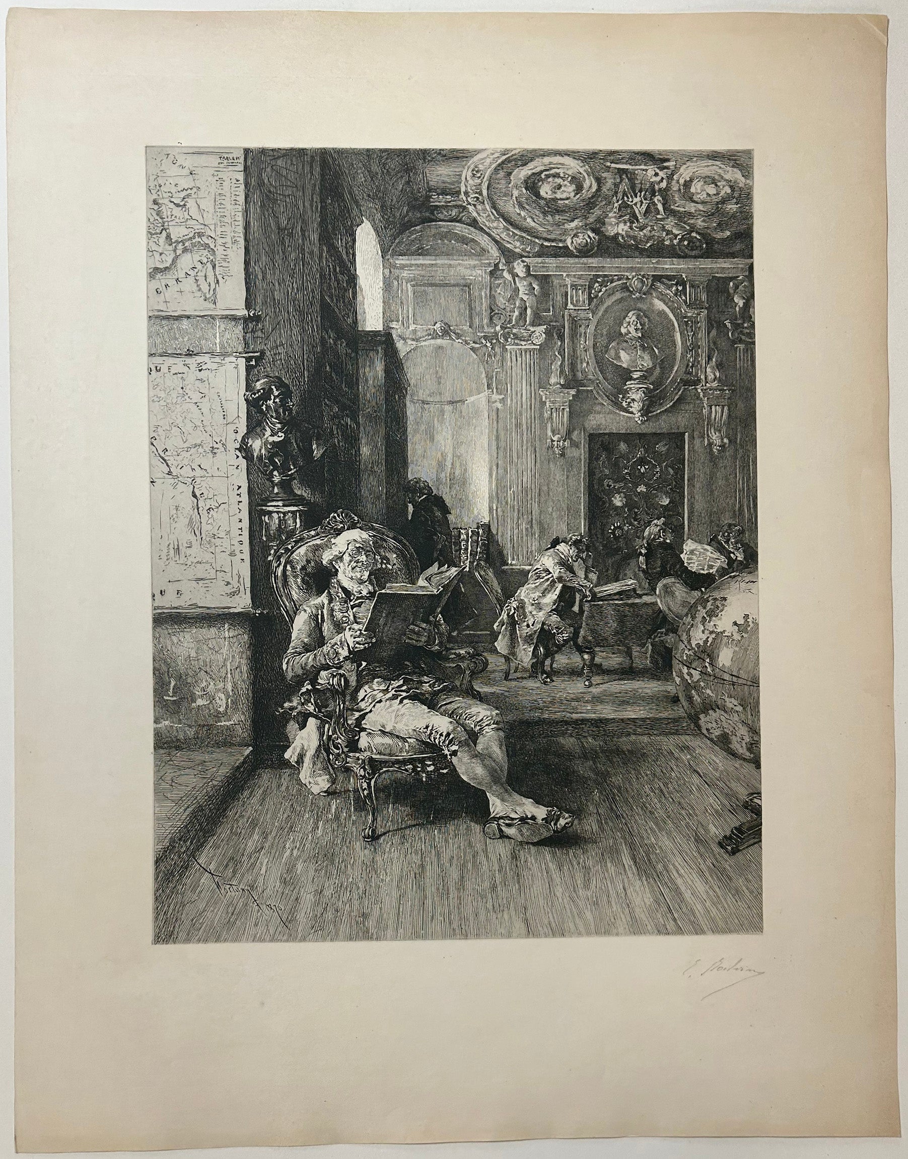 Les Bibliophiles (dans la Galerie Mansart, au Cabinet des estampes). 1884.