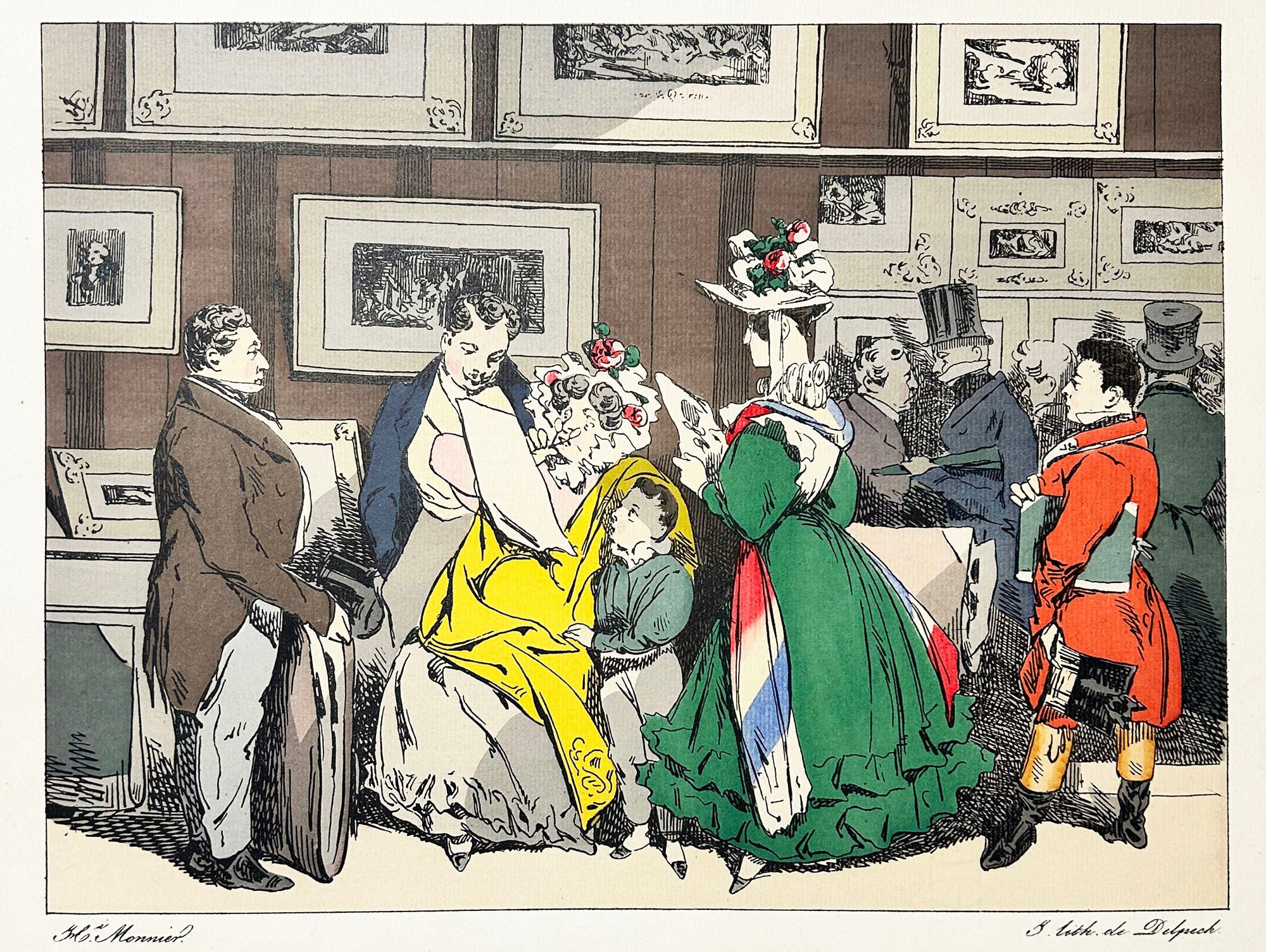 Affiche de la Chambre Syndicale des Editeurs et Marchands d'estampes et Dessins Anciens et Modernes. Cadeau modeste, Cadeau somptueux. Une gravure, un dessin ancien ou moderne sera le cadeau agréable et durable.