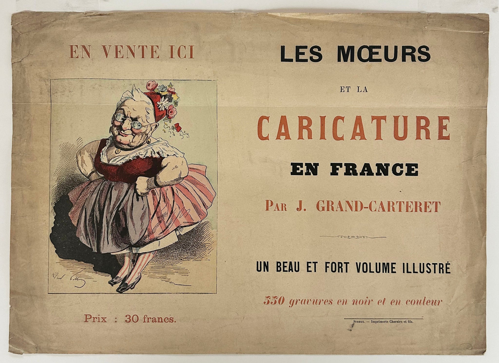 Affichette publicitaire pour la parution de l'ouvrage