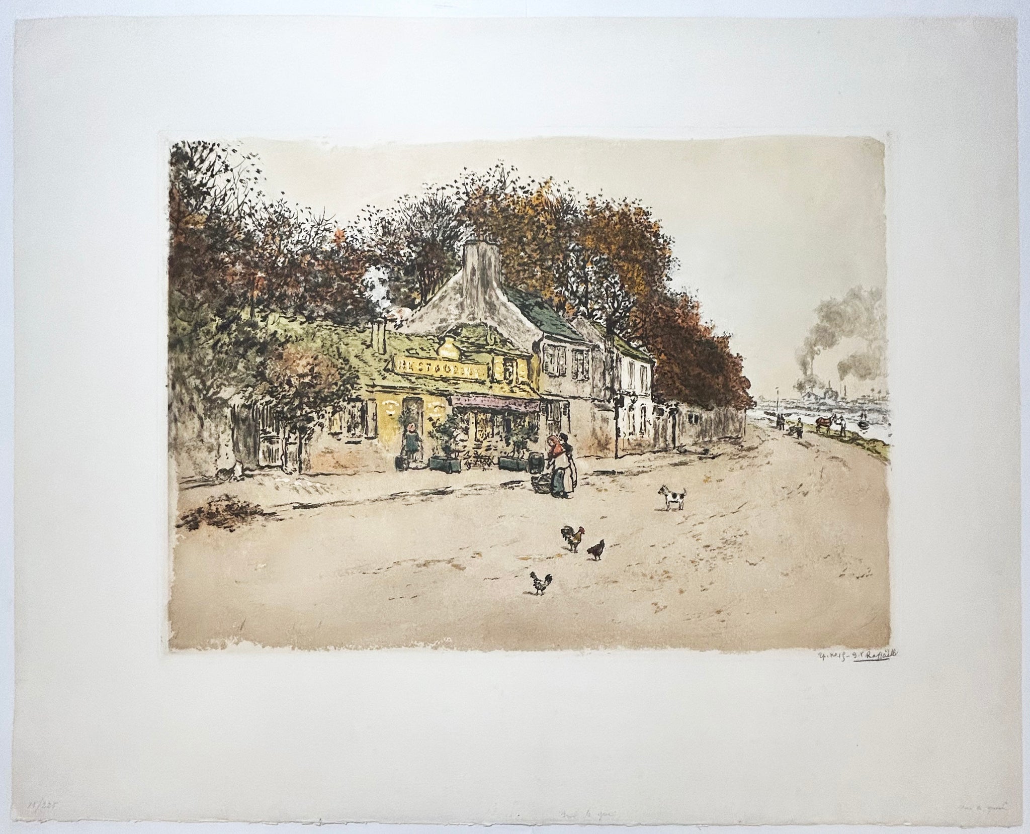 Sur le Quai à Passy l’Automne.  1909.