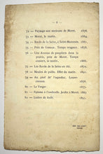 Charger l'image dans la galerie, Catalogue de l'Exposition de Tableaux par Monet, C. Pissarro, Renoir et Sisley, du 1er au 30 juin 1910 à la Galerie Durand-Ruel, 16 rue Laffitte à Paris.