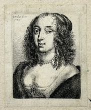 Charger l'image dans la galerie, Wenzel HOLLAR - Portrait de Marie Villiers, duchesse de Richmond et de Lennox (1622 † 1685), fille du 1er duc de Buckingham. 1645. Eau-forte originale.