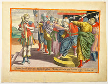 Charger l'image dans la galerie, David jouant de la Harpe et Saül cherchant à le frapper avec le javelot. c.1579.