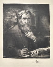 Charger l'image dans la galerie, Charles Albert WALTNER - Saint Matthieu et l'Ange. 1911. Gravure originale à l'eau-forte et pointe sèche d'après le tableau peint par Harmenszoon van Rijn Rembrandt.