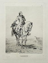 Charger l'image dans la galerie, John Lewis BROWN - Washington. George Washington à cheval. 1869. Eau-forte originale.