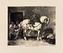 Charger l'image dans la galerie, Théodore GERICAULT - Cheval que l'on ferre. 1823. Lithographie originale.