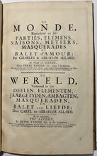 Charger l'image dans la galerie, Portraits des Princes & Princesses de ce tems & Le Monde représenté en ses parties, élémens, saisons, métiers, masquerades et balet d'Amour par Charles & Abraham ALLARD.