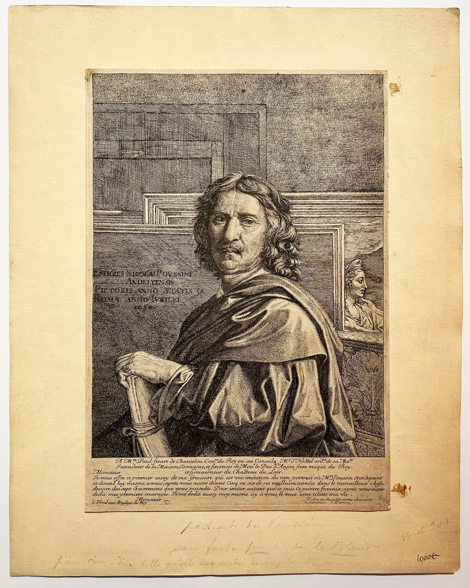 Portrait de Nicolas Poussin à l’âge de 56 ans. 1650.