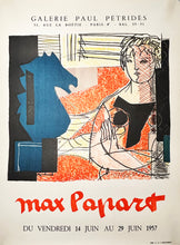 Charger l'image dans la galerie, Affiche d'exposition "Max Papart" à la galerie Paul Pétrides. 1957.