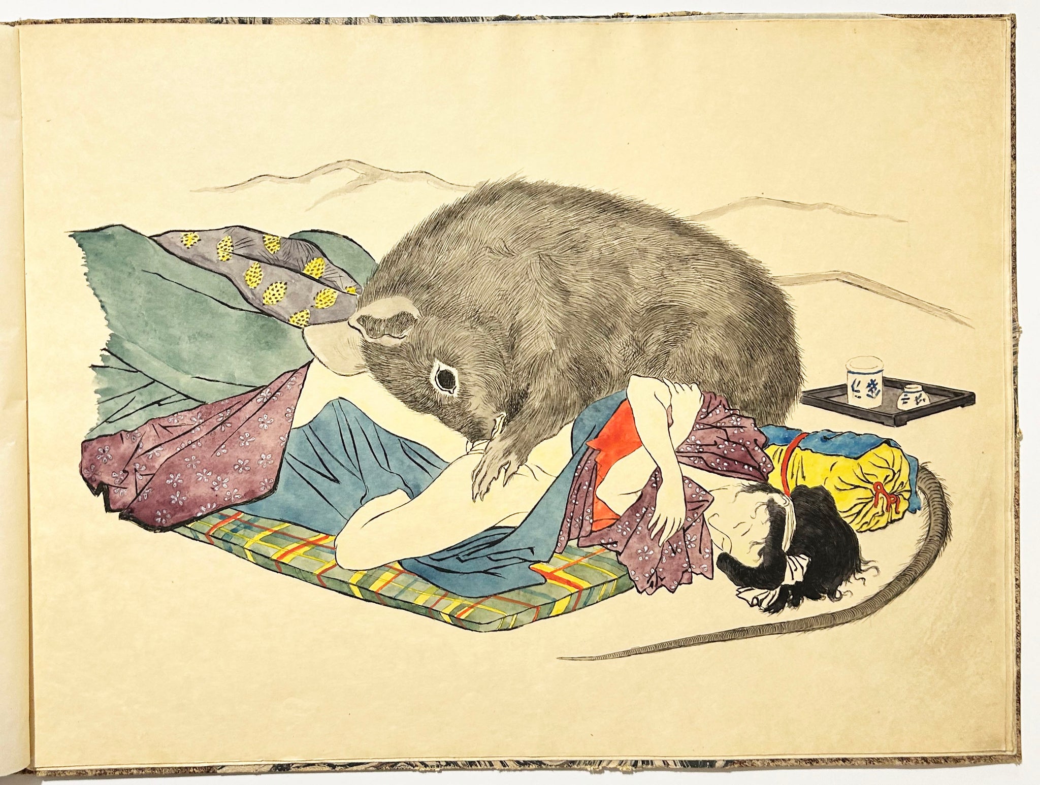 Suite de 12 gravures érotiques inspirées par l’art japonais des Shunga.